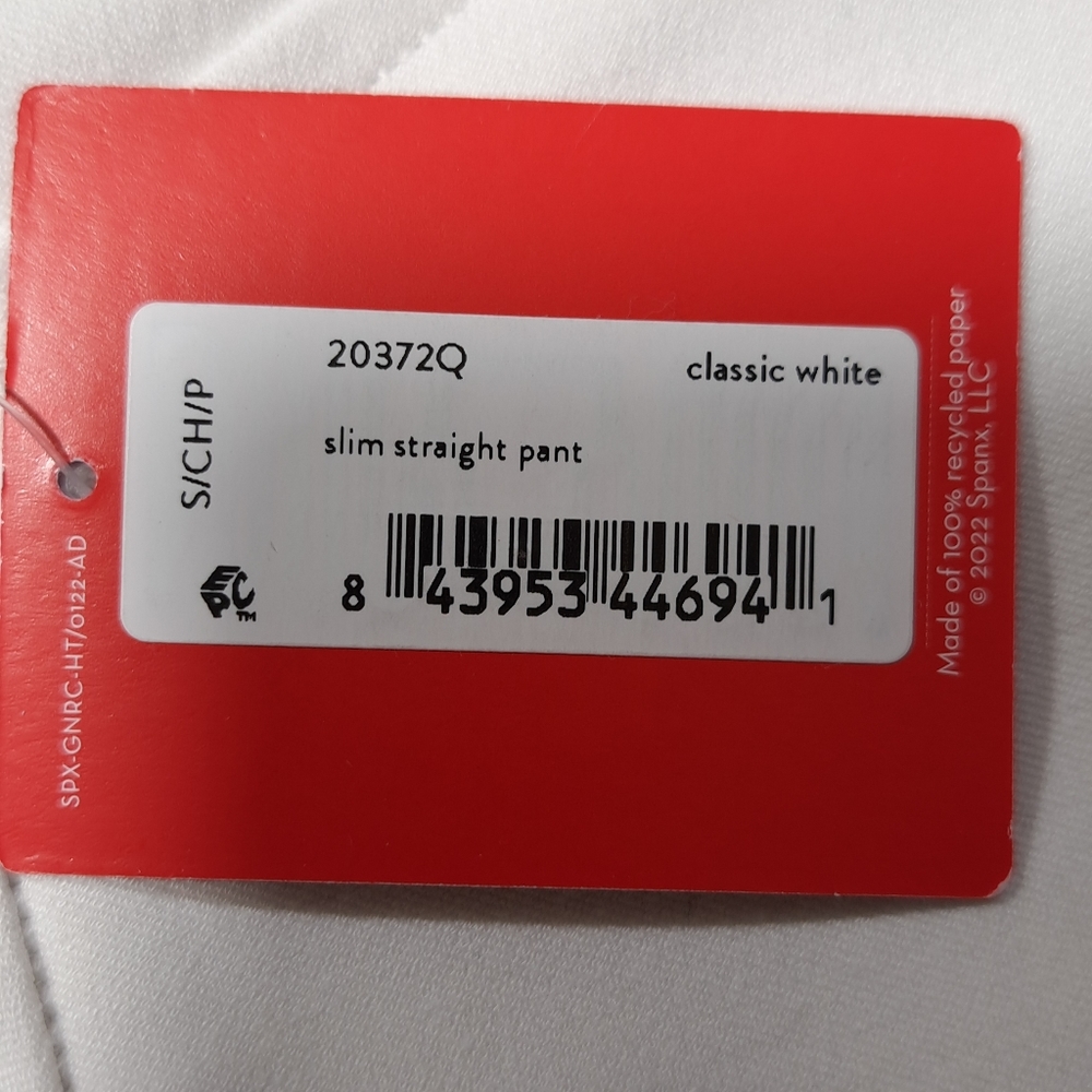 SPANX Women's Slim Straight Pants Classic White Size S Petite 20372Q Grey Lining - Picture 12 of 16